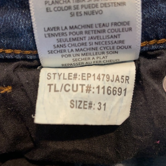 STS Blue “Emma” skinny cropped jeans w/ raw fringe hem 31 - Picture 5 of 7